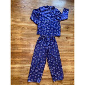 American Girl Girls Snowflake Pajama Set Blue & White Large 100% Polyester
